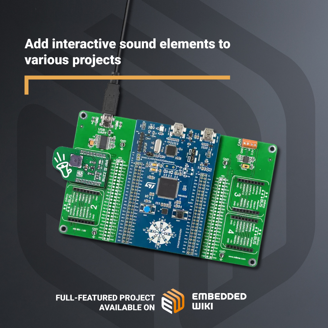 embedded_wiki's tweet image. Discover how our buzzer solution can revolutionize your daily life, from enhancing home security to streamlining industrial processes.

Ready-to-use project is available on EW: embeddedwiki.com/articles/templ…