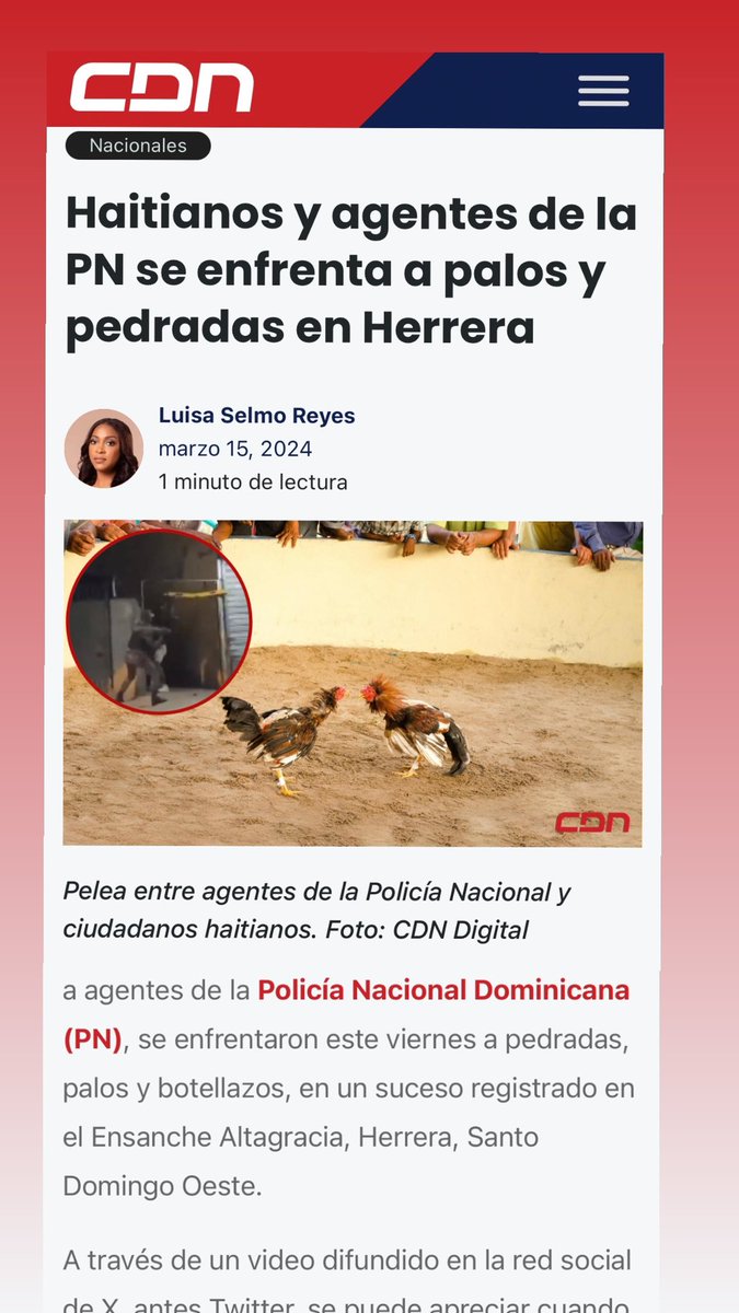 ramfisdt's tweet photo. Continúan los desafíos de los haitianos a las autoridades dominicanas, esta vez en Herrera. Esto es un suceso muy común y altamente peligroso ante la creciente violencia en Haiti; rápidamente se puede reproducir en RD. Es momento de deportar masivamente a todos los ilegales. https://t.co/ASNvEXyk6B