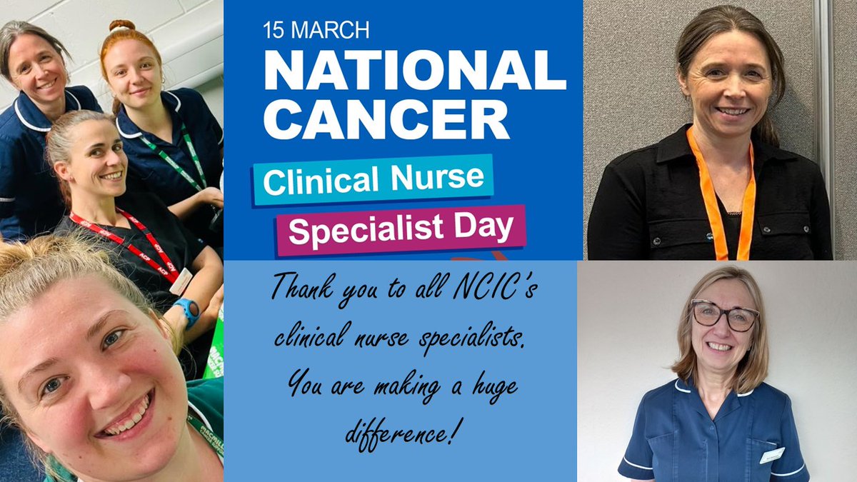 NCICNHS's tweet photo. Today we celebrate all our Cancer Clinical Nurse Specialists (CNS’s).
At our Trust we have around 40 CNS’s, each providing skilled, personalised care, and improving the experience of our cancer patients. Hear about why they love their job https://t.co/pq87o9EHPa https://t.co/mzDxYkft3Q