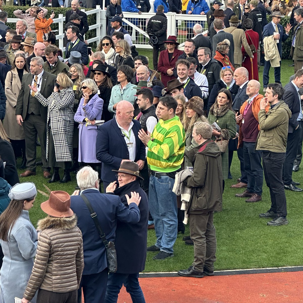 Me in the winning enclosure, I have now won the Cheltenham Gold Cup!!!! #cheltenham #goldcup