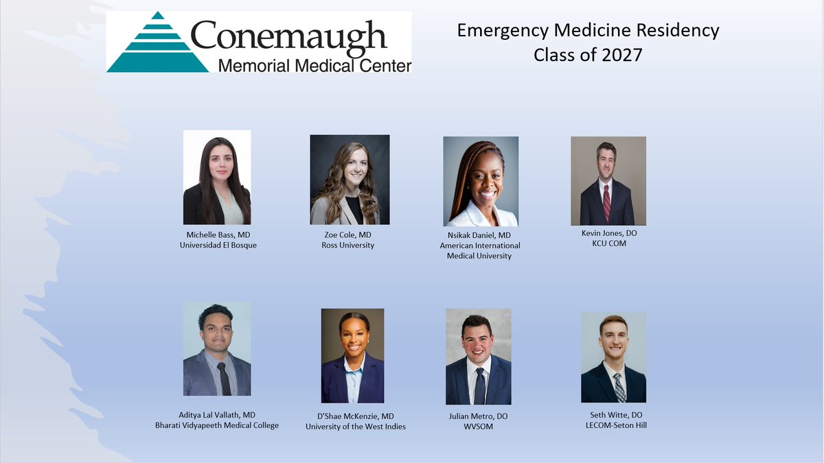 ConemaughEMres's tweet image. Thrilled to announce our incoming match class!
