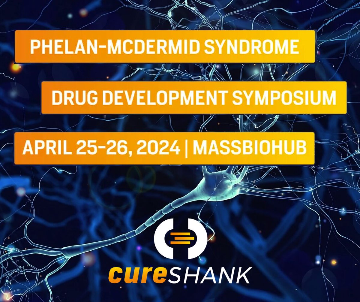 🧠 Neuroscientist in the Boston area? 🦓 or attending the #WODC orphan meeting in April? Then check out the #SHANK3 Phelan-McDermid symposium that @CureSHANK is hosting at @MassBio Hub on April 26 right after the WODC. Details, program and registration: esg.swoogo.com/CureSHANK4_25_…