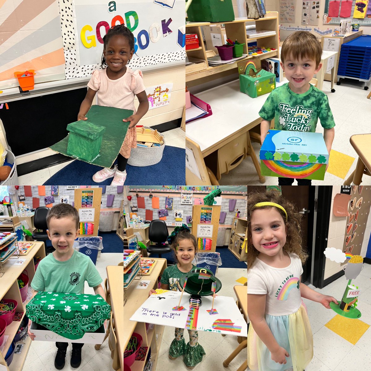MsJosephsPreK's tweet photo. Our leprechaun traps were amazing but that leprechaun was tricky! He left our room a little messy and left a sweet treat for each of us 🌈 🍀 https://t.co/2r7CYIqRSN