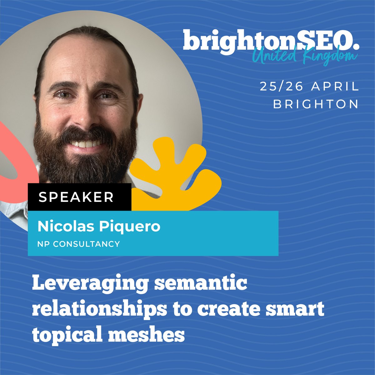 #brightonSEO UK speaker announcement:

<a href="/NicoPiquero/">Nicolas Piquero</a> will be sharing his talk 'Leveraging semantic relationships to create smart topical meshes' at April's #brightonSEO in the UK

brightonseo.com/talks/leveragi…