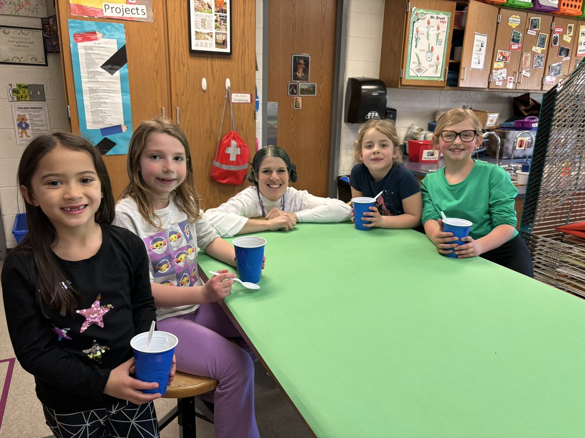 These ladies were invited to a Reflections celebration with Mrs. Stark today during recess. Their art will be showcased next Thursday at Franklin High school! Way to go, girls!! 🎨🖌️🖼️ <a href="/CoolidgeCougars/">Coolidge Cougars</a>