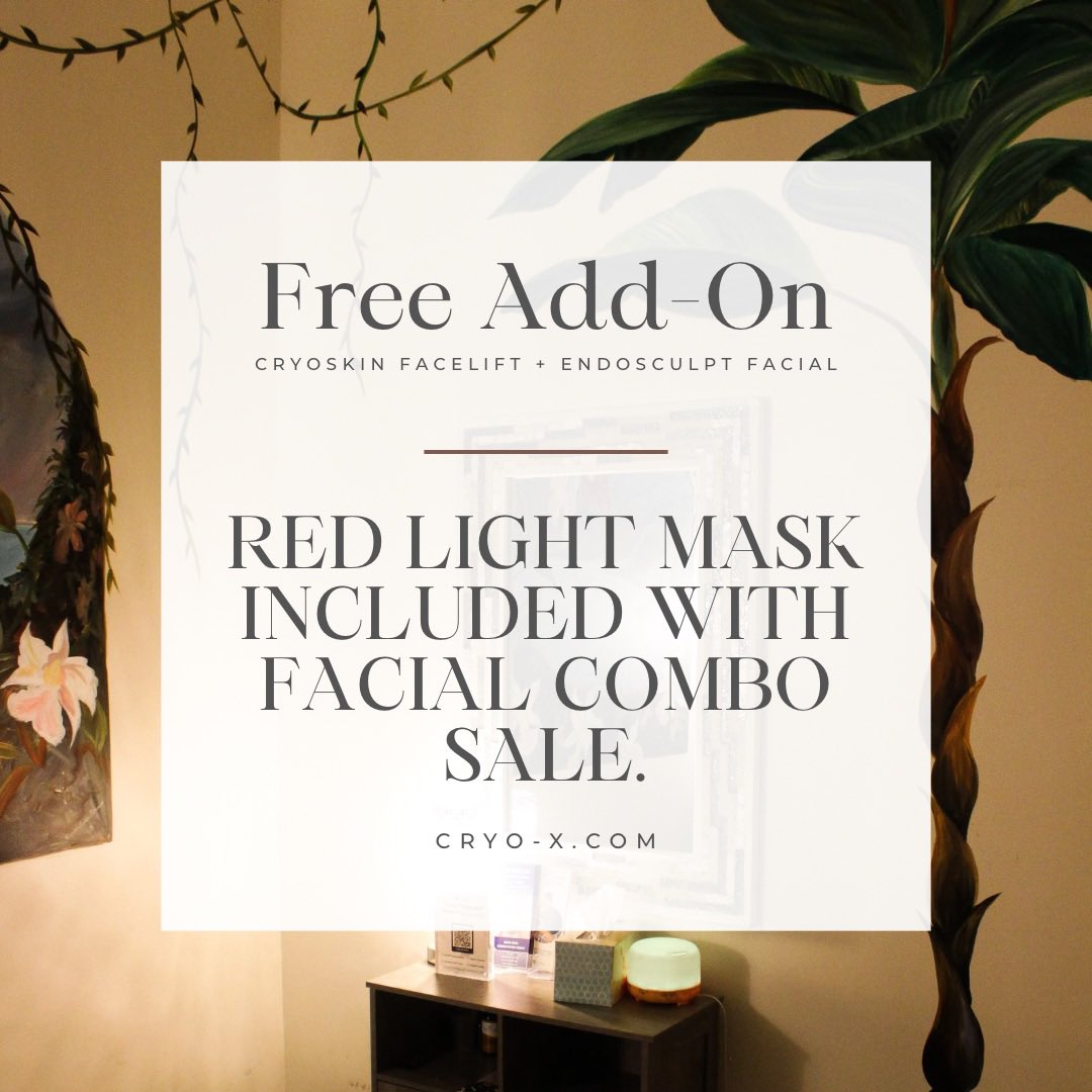 Have you ever paired a CryoSkin Facelift with an EndoSculpt Facial? The results are 🤩✨

This month only, you can get THREE of these double-facial combos, plus three FREE cryo-sessions for just $625 ($1,137 value!) 🌟

Book your appointment today before the sale is gone! ⏳