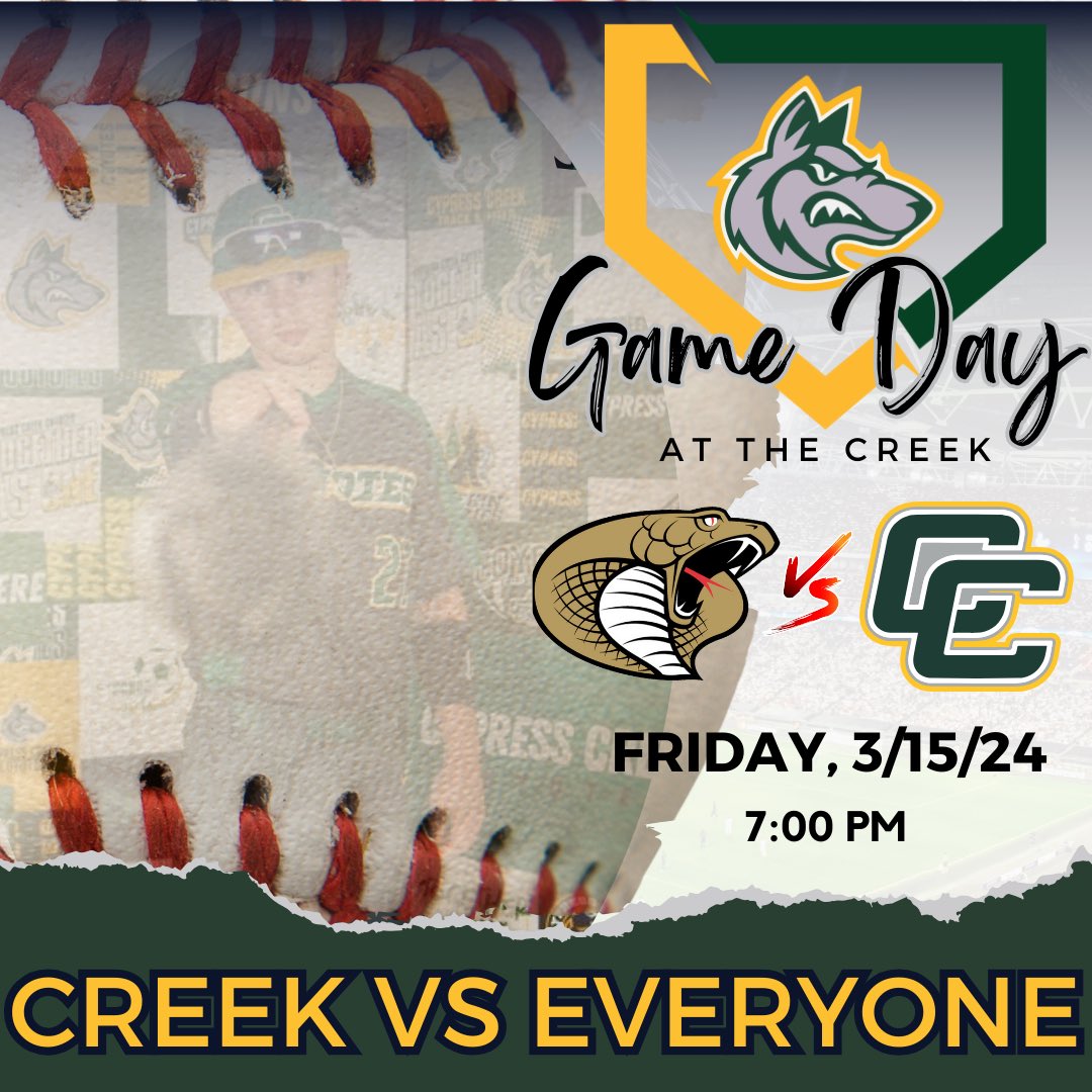 You already know what day it is! Declaring the day as OURS! 💚💛⚾️#CreekVsEveryone #CoyoteNation #CreekBoys @BaseballCoyote @CCHS_Sport @TheCoyoteWay