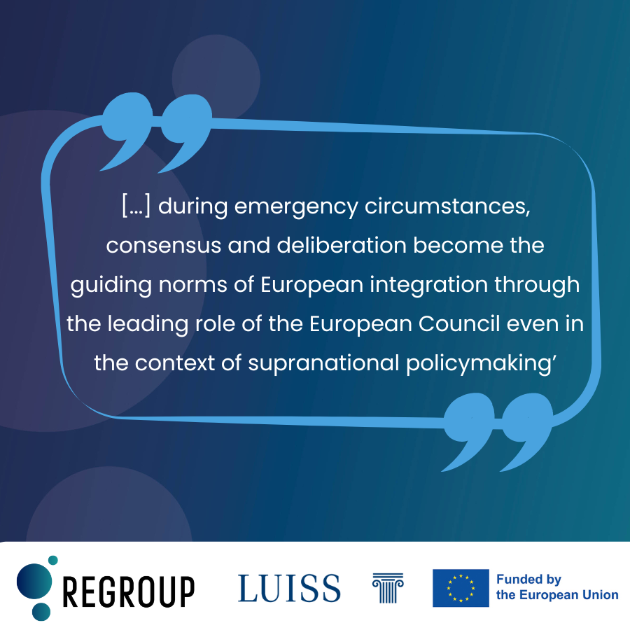 What role did the #EuropeanCouncil play in developing the Recovery and Resilience Facility (#RRF) and the general regime of conditionality (#GRC)? Read the full paper by Andrea Capati from @UniLUISS, published in November last year: regroup-horizon.eu/publications/f…