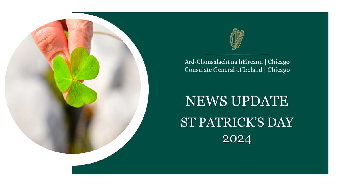 mailchi.mp/dfa/stpatricks… Read abt #stpatricksday2024 celebrations of Irish culture & heritage #MidwestUSA Min Heather Humphreys TD in IL & @IN_Chicago Women in Bus. Forum; @MotherJonesLive film at @LoyolaChicago & Monica McWilliams at @UChicago @UChiHumanRights @Chicago_History