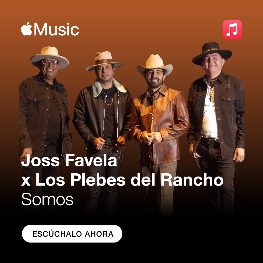 ¡Todos #Somos de @JossFavela y #LosPlebesDelRancho en #LoMejorDelDía de @AppleMusicES 🤠🍻! Escucha aquí🎧: music.apple.com/mx/playlist/lo…