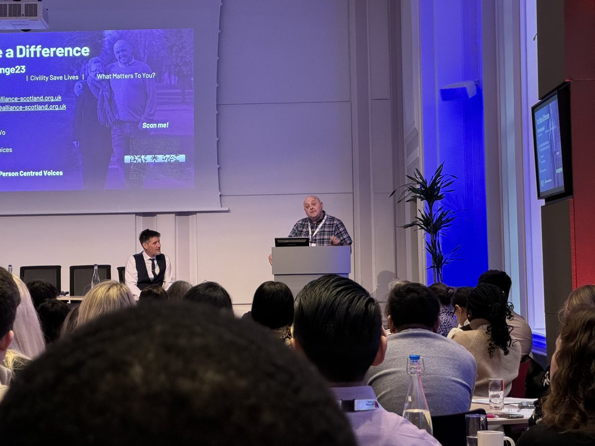 Brilliant to see <a href="/tommyNtour/">Tommy Whitelaw BCAh</a> striving and thriving in his incredible work on compassion and person-centred care.

I first met Tommy ten years ago at the first <a href="/FutureMHN_Conf/">FutureMHN Conference</a> at the O2. His energy and drive has only grown since!

#EffectiveChange23 #AcuteCareSymp