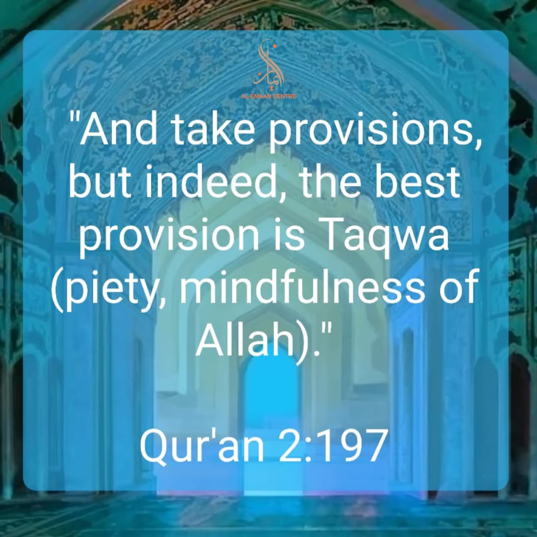 Just as we prepare for a journey with provisions, Taqwa is the best preparation for the journey of life. #alemaancentre #taqwa #journey #dailyreminder #ramadhanreminders #ramadhan2024
