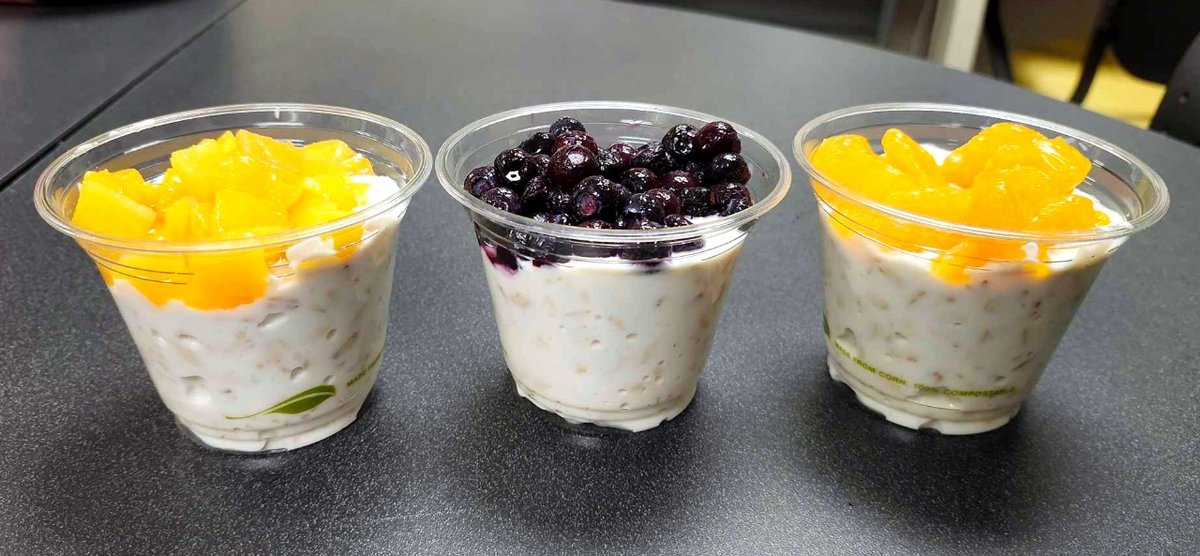 What do you think? Would middle and high schoolers like to see Overnight Oats in the cafeteria?? Yes = ❤️ #loveservingtheu #newfoods @UCPSNC @AGHoulihan @colonmoore