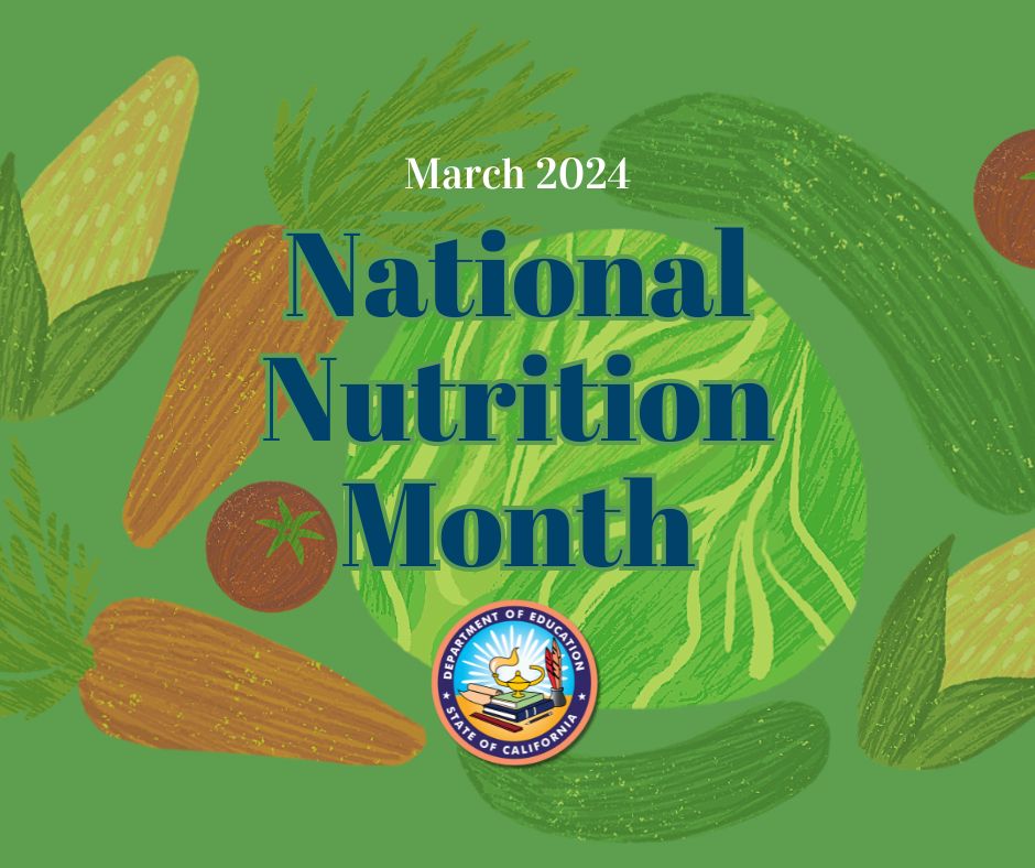 Happy #NationalNutritionMonth! Join CDE to highlight the importance of ALL students obtaining freshly prepared, healthy meals to reach their full academic potential. 🍽️ 😋