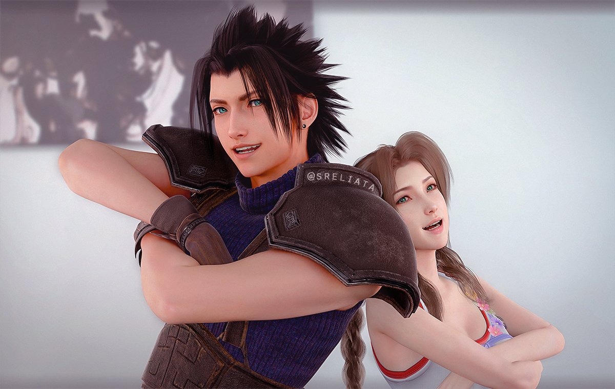 Zack &amp; Aerith based on <a href="/TheStrangeRebel/">Strange Rebel Gaming</a> stream yesterday. #FF7R