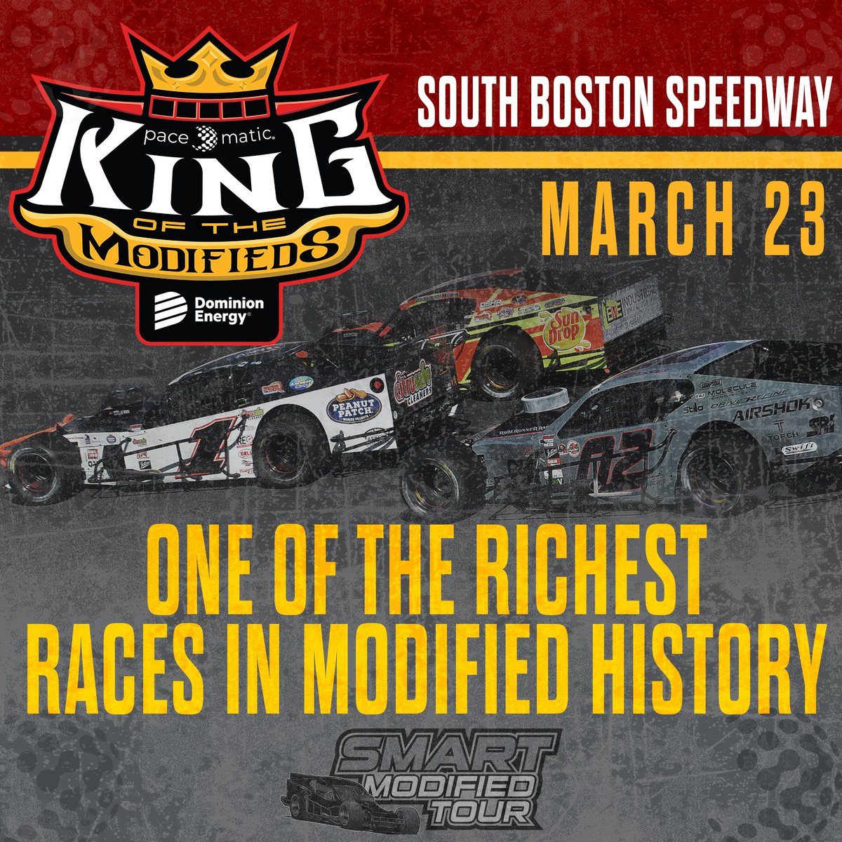 💰💰💰 One of the richest Modified races in history. @paceomatic 𝓚𝓲𝓷𝓰 𝓸𝓯 𝓽𝓱𝓮 𝓜𝓸𝓭𝓲𝓯𝓲𝓮𝓭𝓼 March 23 - @SoBoSpeedway57