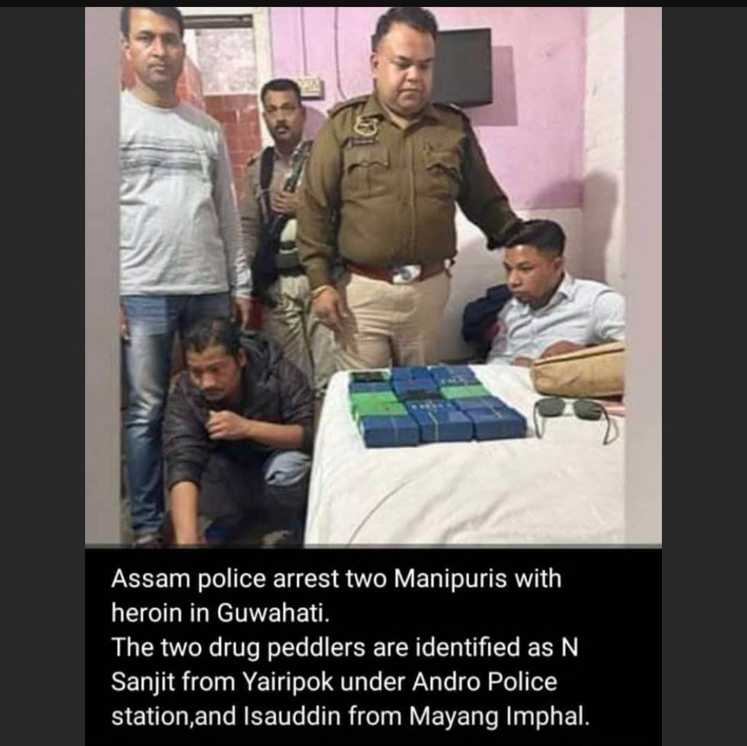 #AssamPolice arrested two #MeiteiNarcoTerrorists 
The real face of #NarcoTerrorist 
Just as they said, this is just the tip of the iceberg, picture abhi baaki hai.
#MeiteiDrugLords 
#Meitei_Propagandists 
#MeiteiNarcoTerrorist 
#MeiteiAtrocities 
#NBirenSingh_DrugLord