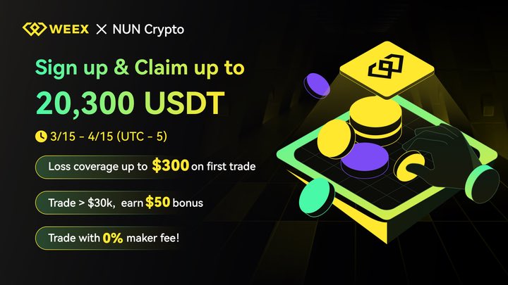 thenuncrypto's tweet photo. ๐ Do you want 20,300$ Risk-Free Opportunity???!!!
Are you Ready for a risk-free $20,300$ ?
Exclusive community perk: Receive up to $300 loss protection on your first trade!
Trade over 30k you will get $50
Join now :
https://t.co/WlQyogI0rK
#WEEX
#coverloss
#weexevent https://t.co/kfAWwRiwNp