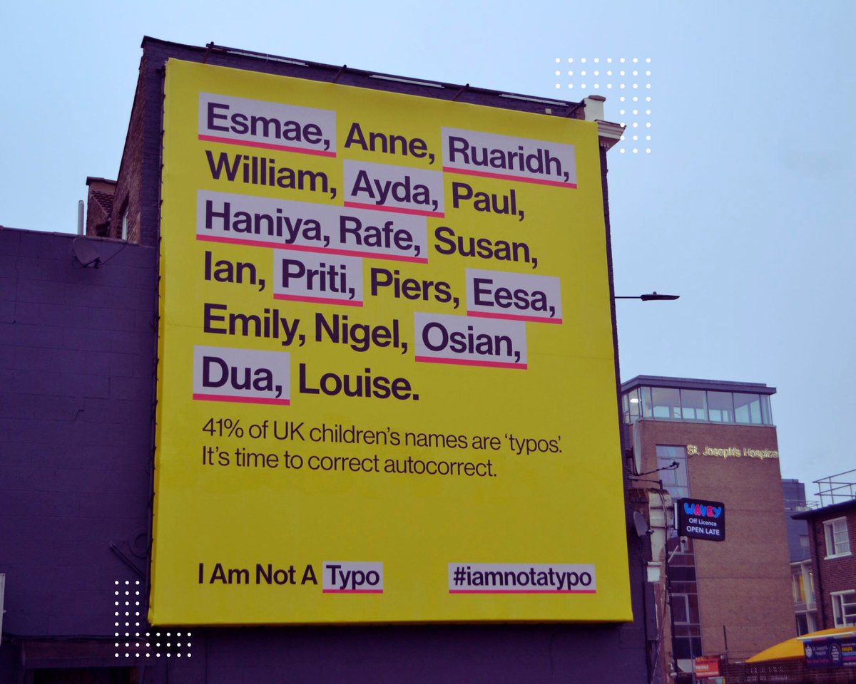 #CULTURE ‘I am not a typo’ Campaign Challenges Tech Giants to Update Harmful Systems to Reflect our Multicultural Society 

Names deemed ‘typos’ include many of African, Asian and Eastern European origin

Available in #AudioRead <a href="/iamnotatypo/">I Am Not A Typo</a> #IAmNotATypo thespillmag.com/article/i-am-n…
