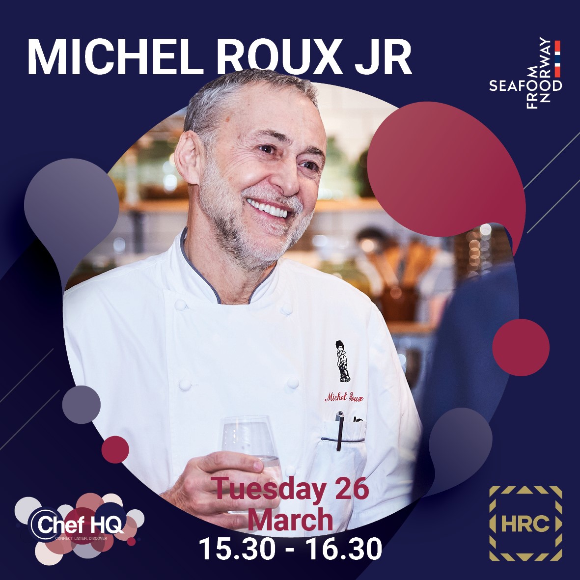 We are delighted that  Michel Roux Jr will be at Chef HQ at HRC this year! Register to attend HRC here &gt;&gt; lnkd.in/emA7RzrE