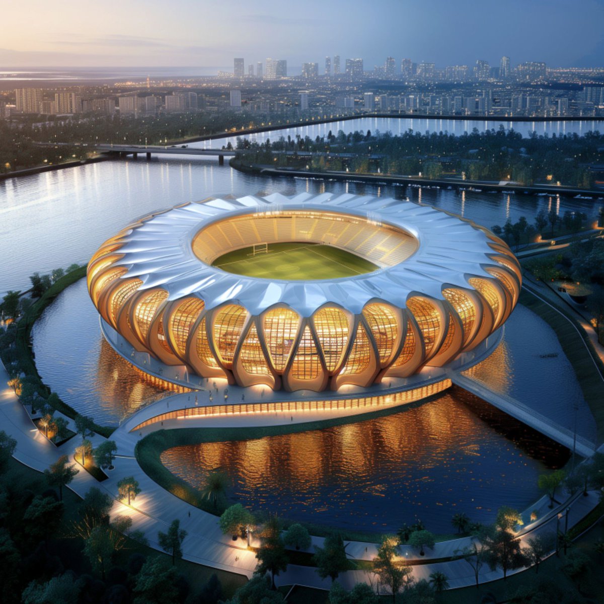 BEST of the WEEK: OCEANIUMS, A Biomimetic Generation of Floating and Sustainable Stadiums by vincentcallebaut architectures #stadium #metaverse #project @vincentcallebautarchitectures