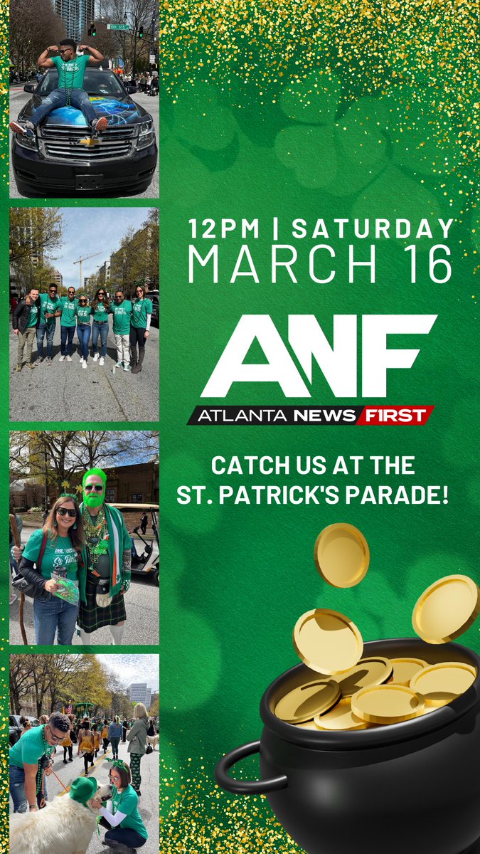 Can’t wait to be at tomorrow’s Atlanta St Patrick’s Day parade with @ATLNewsFirst - the boys will be with me and hopefully not hitting anyone with any candy they throw out. 😂 🎯 ☘️ ☘️ ☘️