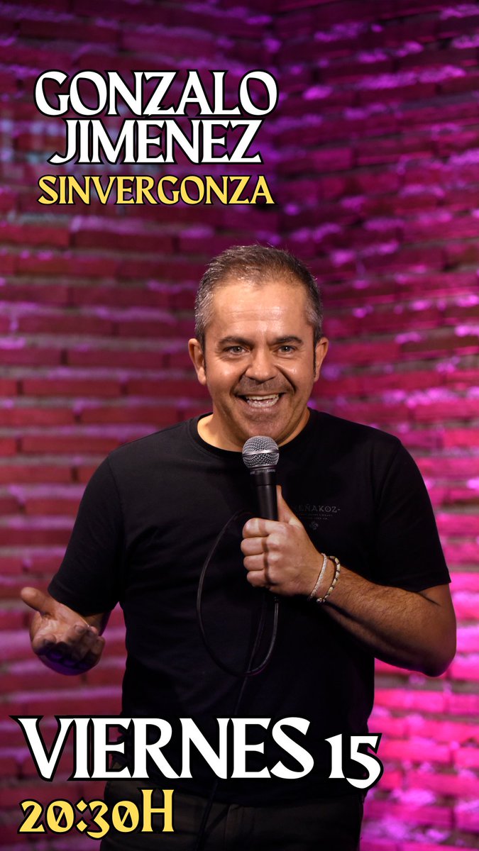 ✨𝗩𝗜𝗘𝗥𝗡𝗘𝗦 𝟭𝟱 𝗗𝗘 𝗠𝗔𝗥𝗭𝗢✨

🎙𝗚𝗢𝗡𝗭𝗔𝗟𝗢 𝗝𝗜𝗠𝗘𝗡𝗘𝗭
⌚A las 20:30h

⚠️últimas entradas⚠️
🎟️ entradas.elgolfocomedy.com