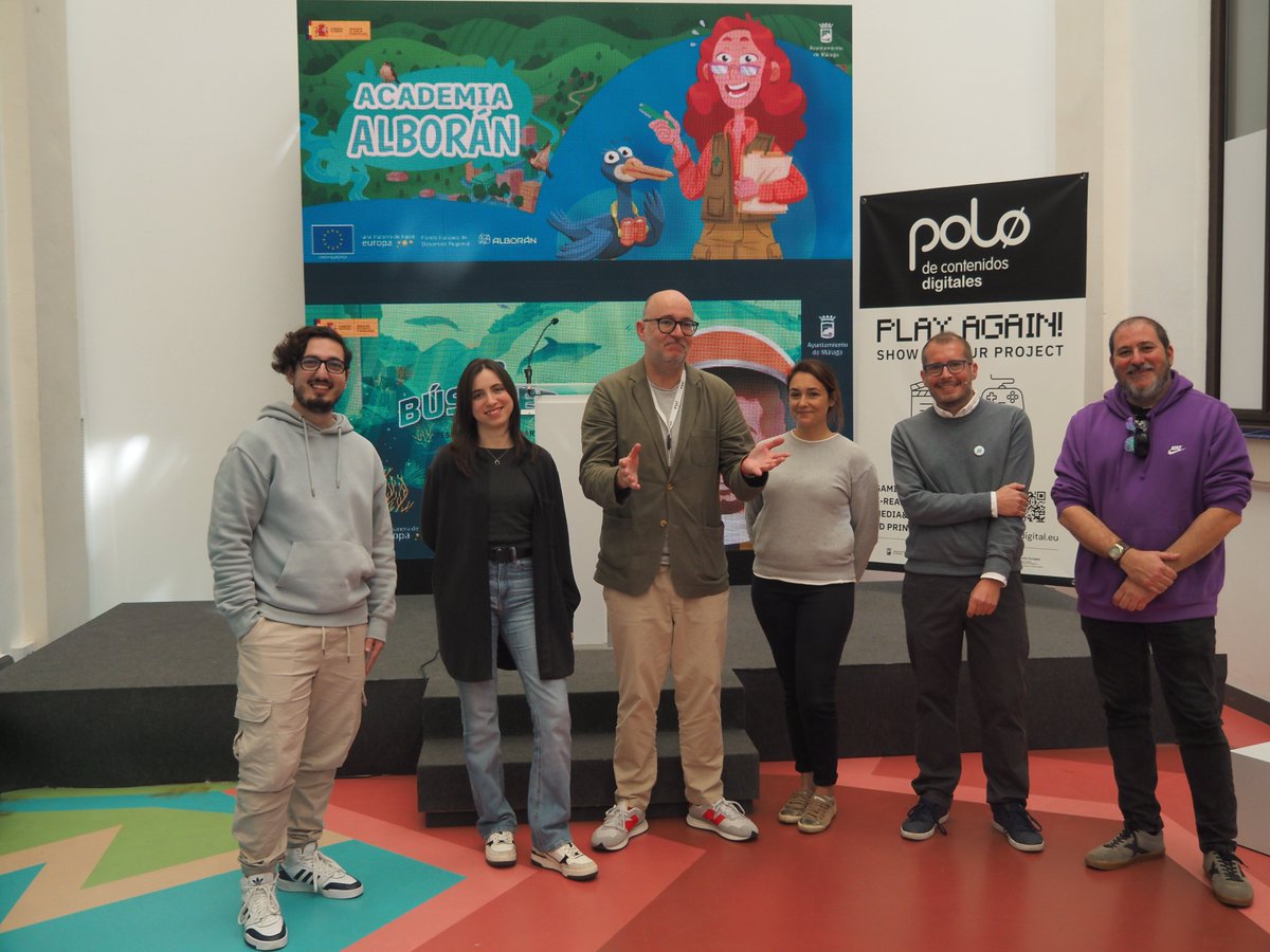 novelingo's tweet photo. Hoy hemos presentado en el @PoloDigitalMLG los dos videojuegos que hemos creado para LifeWatch Alborán, el proyecto europeo de biodiversidad que lidera @malaga y cuyos trabajos y objetivos difunden Academia Alborán y La Búsqueda, nuestras flamantes novelas visuales https://t.co/hm0KRjiFMk