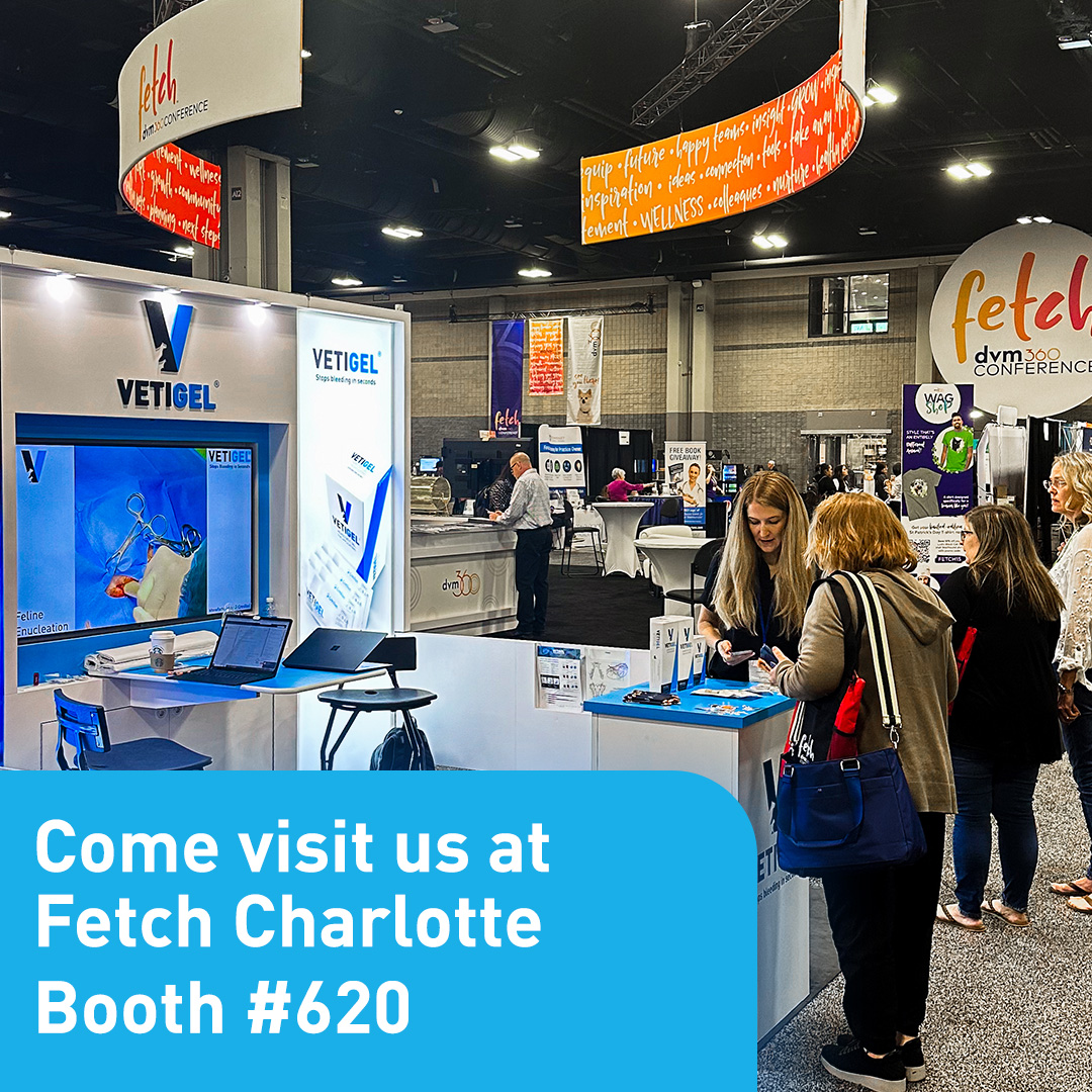 Come visit us at Fetch Charlotte (booth 620) and learn how VETIGEL® can help you improve patient outcome and overall practice efficiency!

#veterinarians #veterinarysurgery #veterinarymedicine #dvm