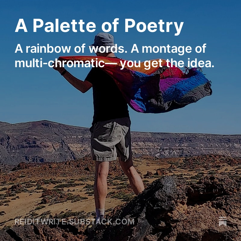 Random snippets of new #poetry often invade my head when deep inside a work-in-progress. Some become nagging earworms, refusing to depart until given the attention they think they deserve. I've now exposed three of them to the harsh light of day:
open.substack.com/pub/reiditwrit…