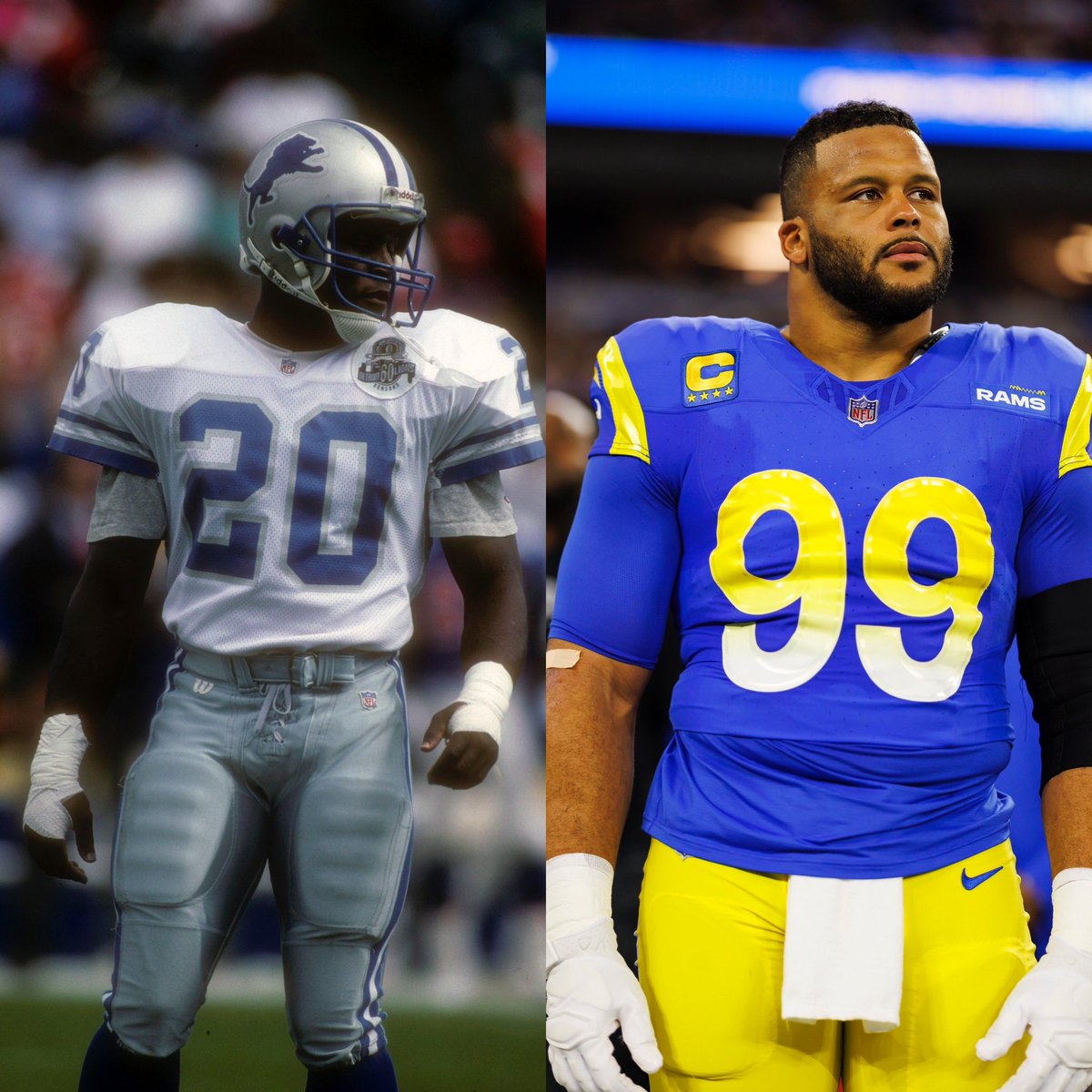Aaron Donald and Barry Sanders are the only players in NFL history to play at least 10 seasons and get selected to the Pro Bowl in each season, per ESPN’s @EpKap. Like Donald, Sanders also played exactly 10 seasons.