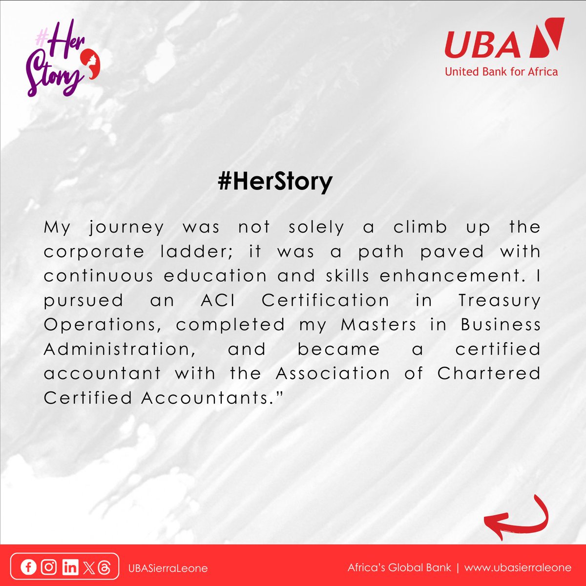 From dreams to reality: Juliana Asare's journey from teller to CFO at UBA🌟. Breaking barriers and setting benchmarks, she embodies the power of belief, dedication, and continuous learning. A beacon of inspiration for women everywhere. 💪🔝 

#AfricasGlobalBank #UBAHerStory…