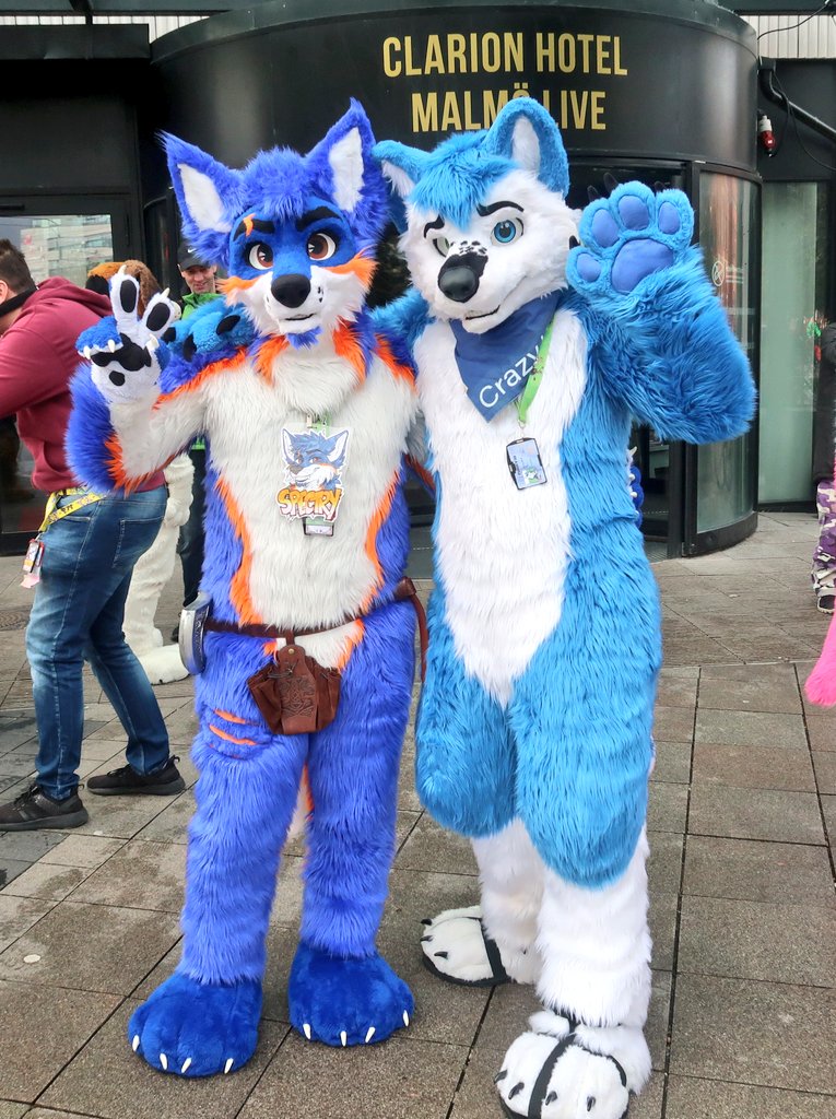 Royal and cobalt blue really goes well together huh? Hanging with @xSpectry at #NFC2024 Happy #FursuitFriday 💚💚