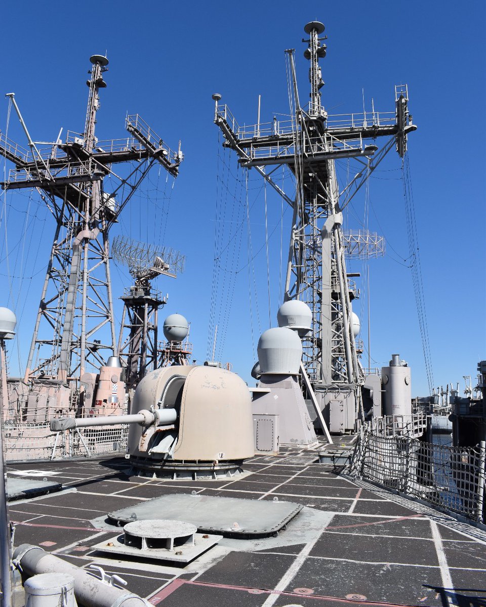 PerryShipyard's tweet photo. Deck views from onboard the #USSHalyburton during a recent visit to conduct a marine survey and review the condition of the ship. 👀 We're the first organization to reach this stage of the U.S. Navy’s revised ship donation process, and we look forward to what’s to come! https://t.co/3o73AQLDPC