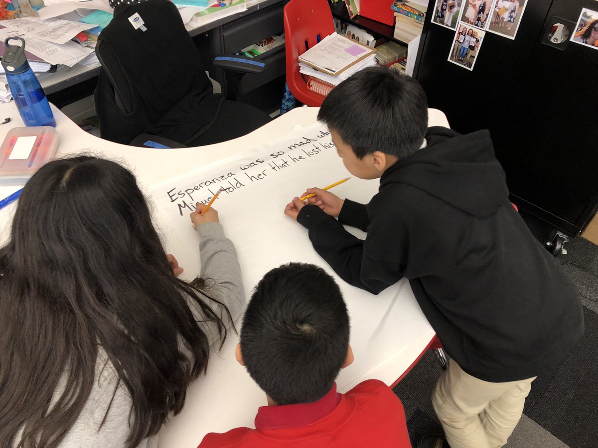 Thanks, @MaryBarcellona for sharing your revising lesson with us yesterday! As you can see students were actively working together to create SHOW NOT TELL descriptive sentences!🤩👍🏻🚀 @Miss__Kaiser @rbmsROCKETS @DreamBigRB @CherylCuddihy #RBBisBIA