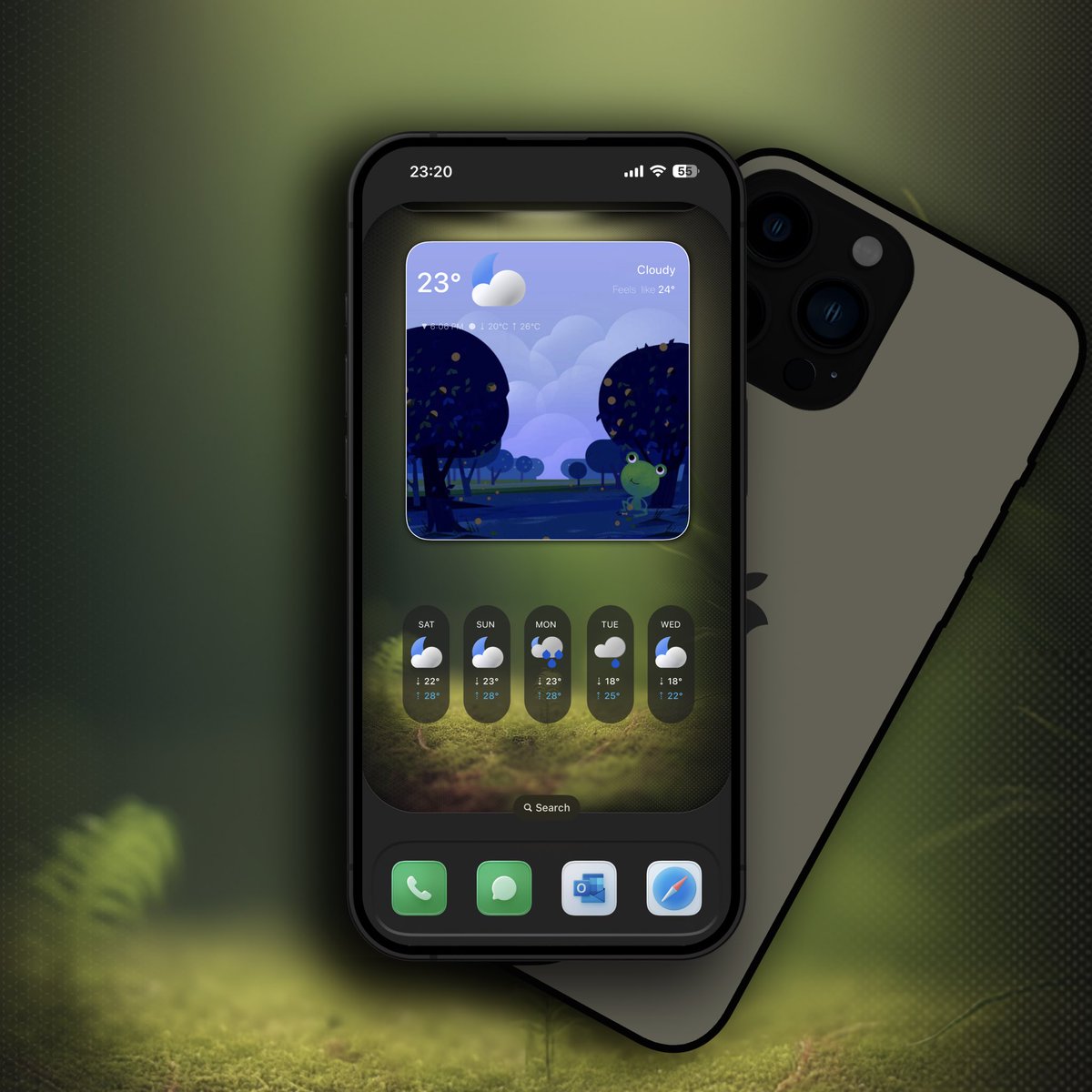 BimDo2's tweet photo. My LS and HS setup today on my iP14PM nonjb with: 
#VisioniOS by @tweetbylokki 
#Widget &amp; #WP on #M &amp; #SWA by @SeanKly &amp; @TeboulDavid1 
#mask by @m37h_1 
#HTCwidget by @Dr_iPh0ne 
Credits where due for the rest
Thank you very much, talented devs xD https://t.co/wnpeyJtiJm