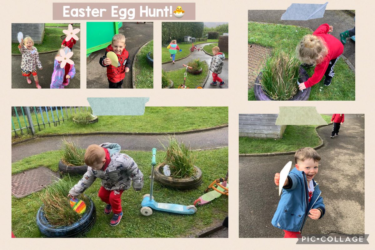 The most exciting part of the day was an Easter egg hunt. Children enjoyed finding and collecting Easter eggs in the nursery gardd (garden)! @garntegprimary @sattewell95 @ZAlly95 @Miss_Mitchell20 #easter2024