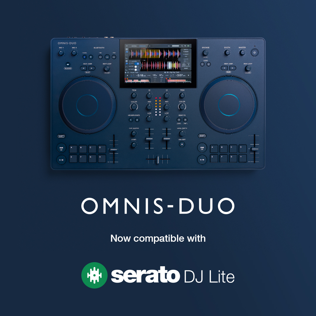 The OMNIS-DUO portable all-in-one DJ system is now officially compatible with Serato DJ Lite. Update your firmware and driver software here: bit.ly/3TC5H9e #ALPHATHETA #OMNISDUO #SERATO