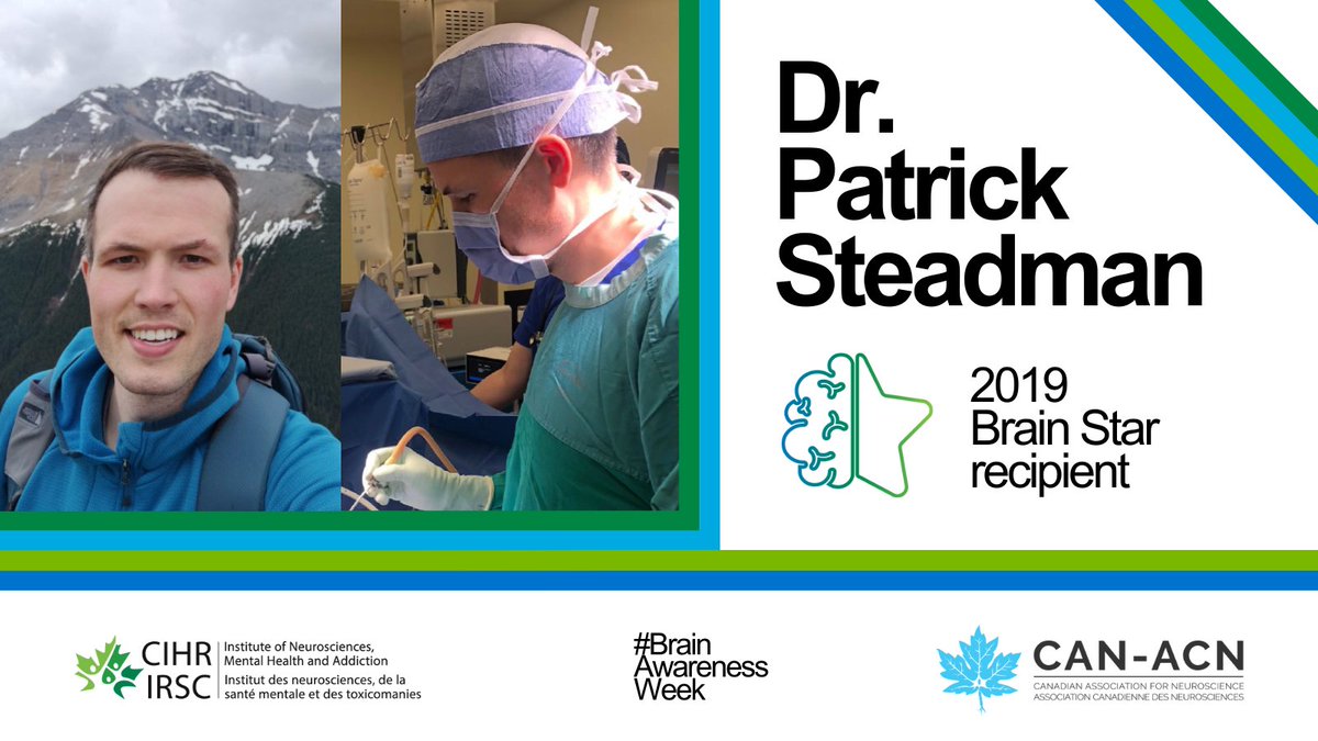 (1/5) #BrainAwarenessWeek 
Dr. Patrick Steadman (<a href="/PESteadman/">Patrick Steadman</a>) completed his MD in 2021 and is currently a neurosurgery resident physician at the University of Toronto (<a href="/UofTNeuroSurge/">University of Toronto Neurosurgery</a>).