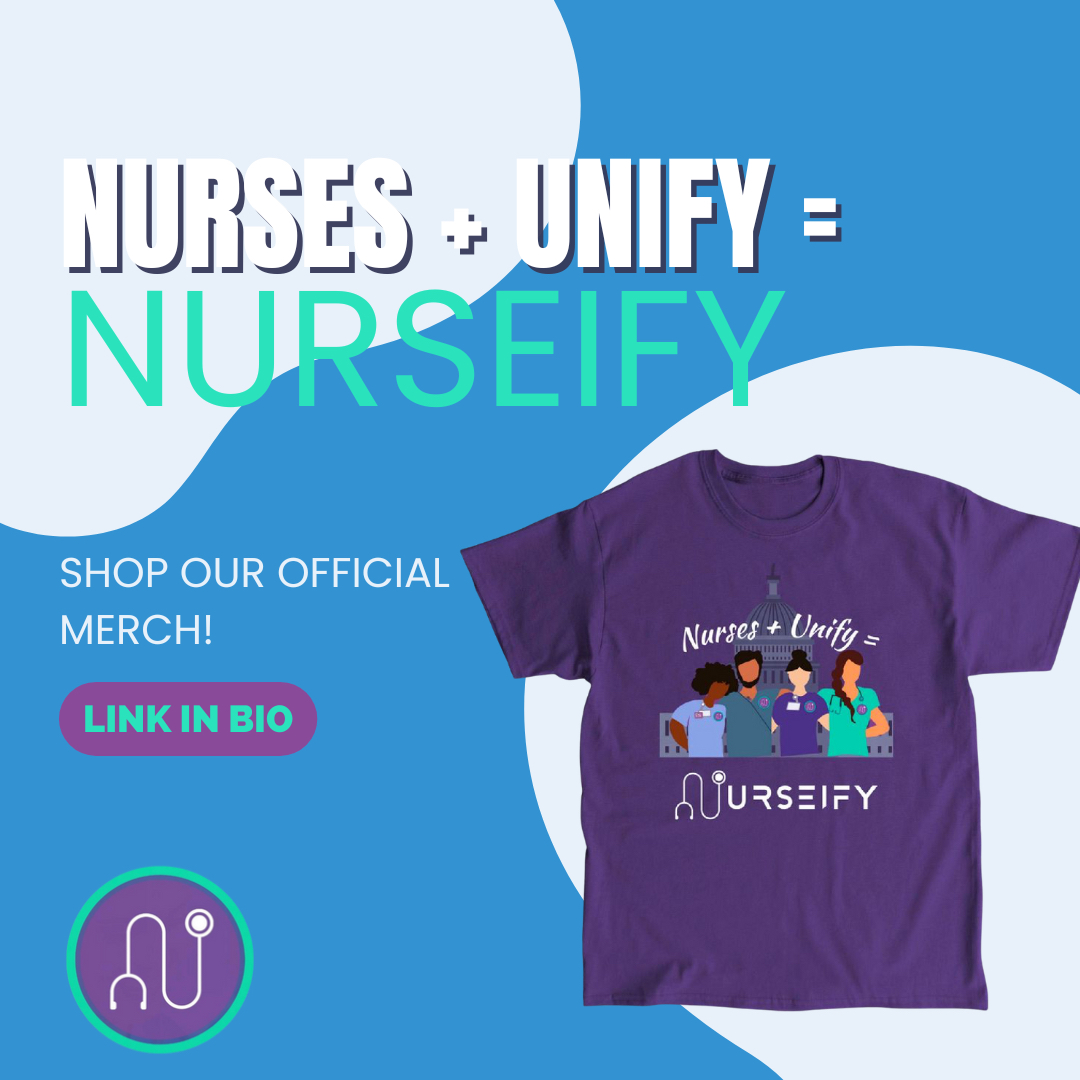 Nurseifyapp's tweet photo. Unity among nurses, what Nurseify is all about💙💜

Shop the Nurses + Unity tee at the link below!

https://t.co/wohaM5iA3W https://t.co/EE3VVUj1Cu