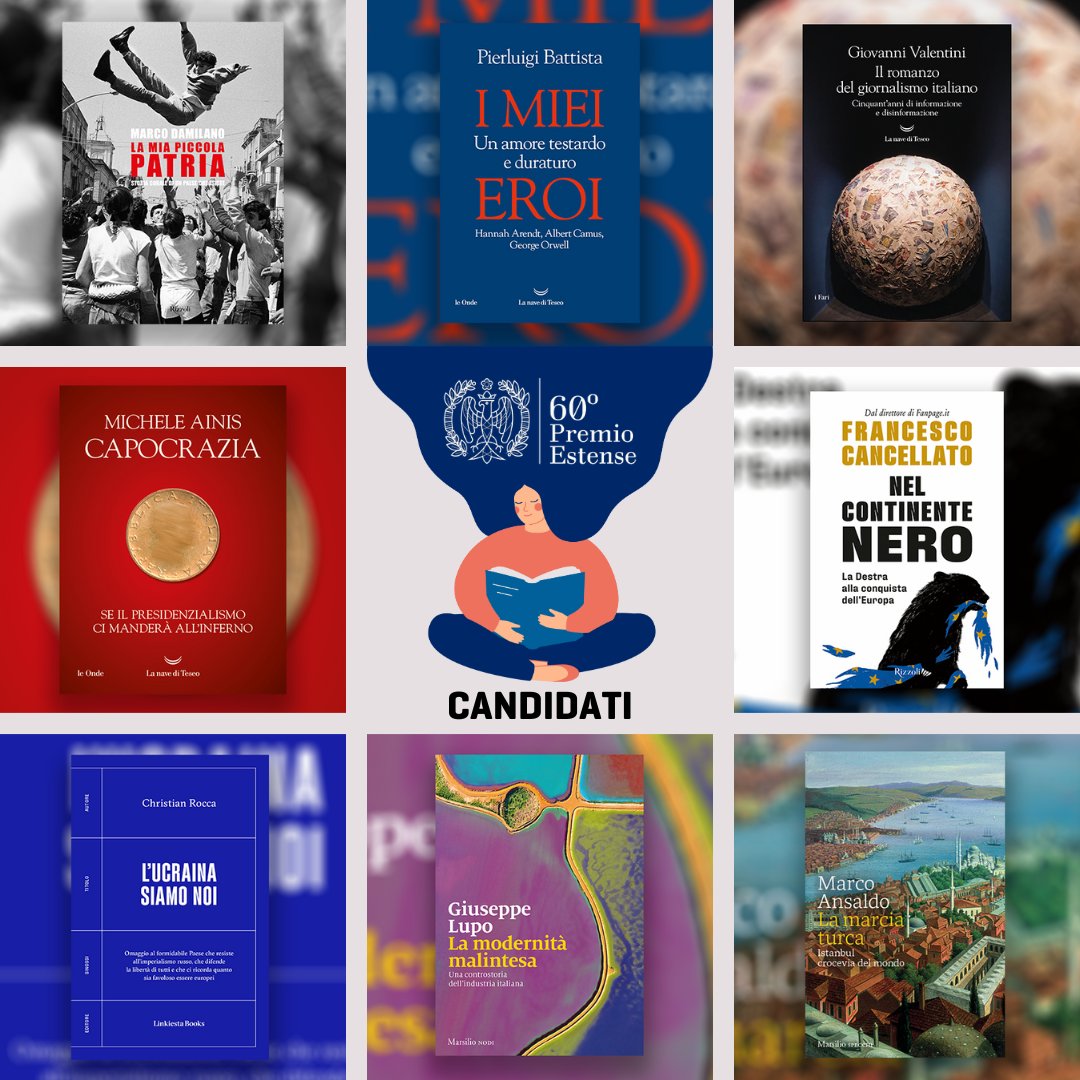 Continuiamo con le presentazioni dei libri candidati al #premioestense2024: @PierluigiBattis @GiovaValentini @fcancellato @christianrocca @GiuseppeLupo8 @AnsaldoMarco Per conoscere tutti i volumi in gara: premioestense.com/candidati-2024/ #giornalismo #ferrara #libri #editoria #cultura