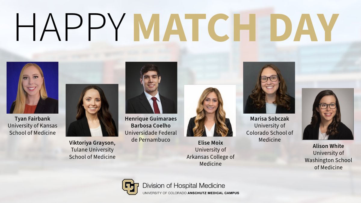 Congratulations to all who have matched today! Help us welcome the newest Hospitalist Track Residents to the #HospitalMedicine family here are #CUDHM! We are thrilled to have you and can't wait to watch you grow into wonderful providers. 🥳🩺