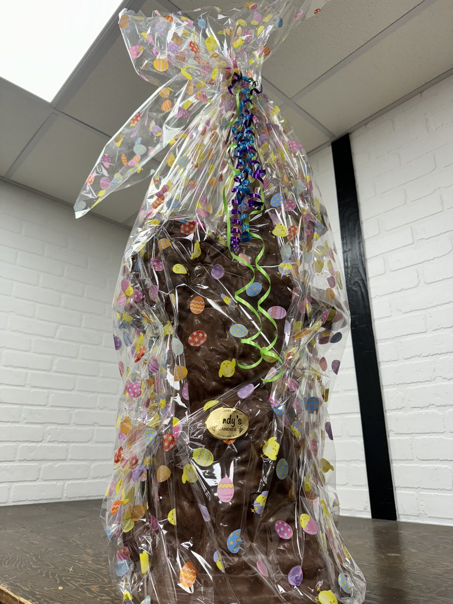 Wake up with Tony + Kristie all this week, and win a 3ft tall, 30lb chocolate Easter Bunny from Andy's Candy's!