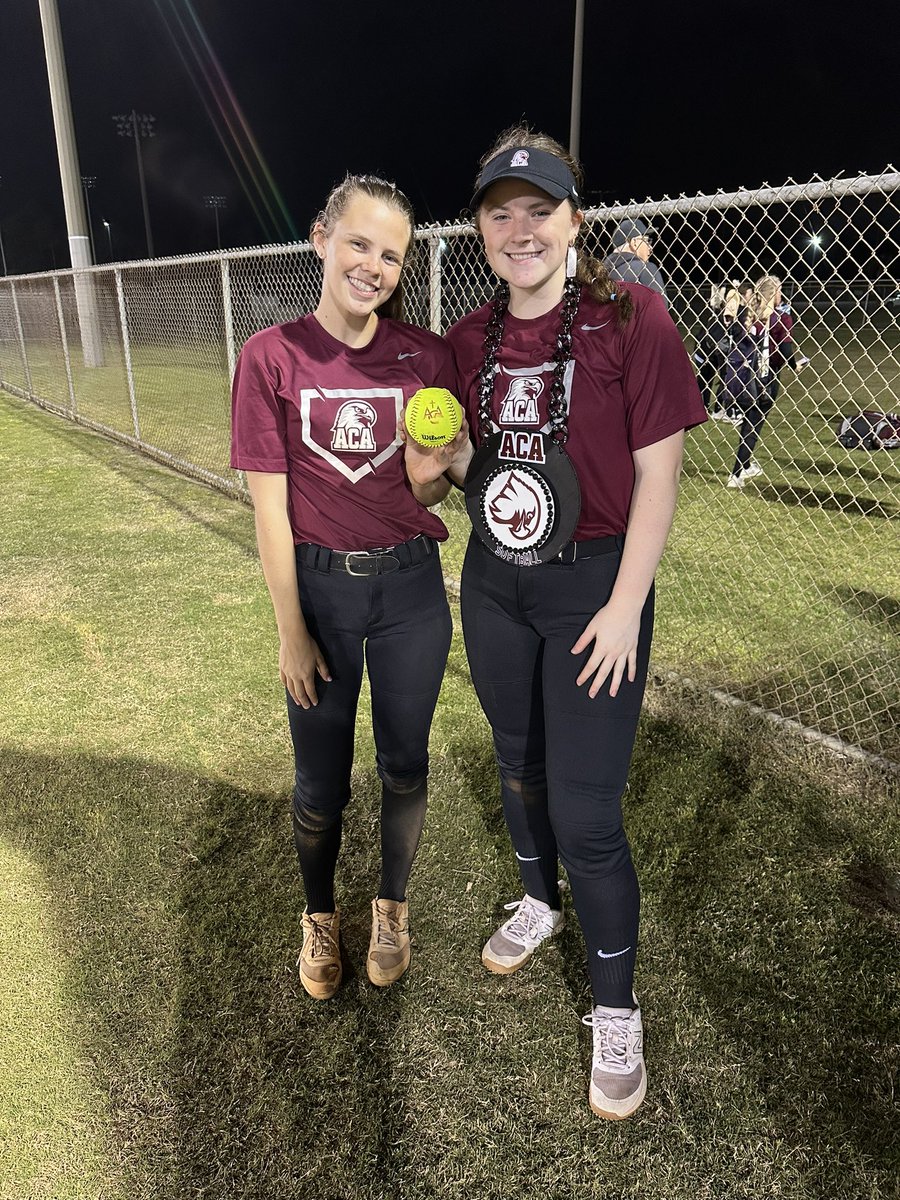 Alabama Christian Academy Softball (@aca_sball) on Twitter photo Congrats to 2025 RHP/1B Maddie Traywick on her 3R 💣💣💣 tonight against Northside‼️
Congrats to 2025 MIF/RHP <a href="/WarrickIsabelle/">Izzy Warrick</a> on her 5 stolen bases 💨 tonight against Bob Jones‼️A new single game program record‼️
Go Eagles🦅 Congrats to 2025 RHP/1B Maddie Traywick on her 3R 💣💣💣 tonight against Northside‼️
Congrats to 2025 MIF/RHP <a href="/WarrickIsabelle/">Izzy Warrick</a> on her 5 stolen bases 💨 tonight against Bob Jones‼️A new single game program record‼️
Go Eagles🦅