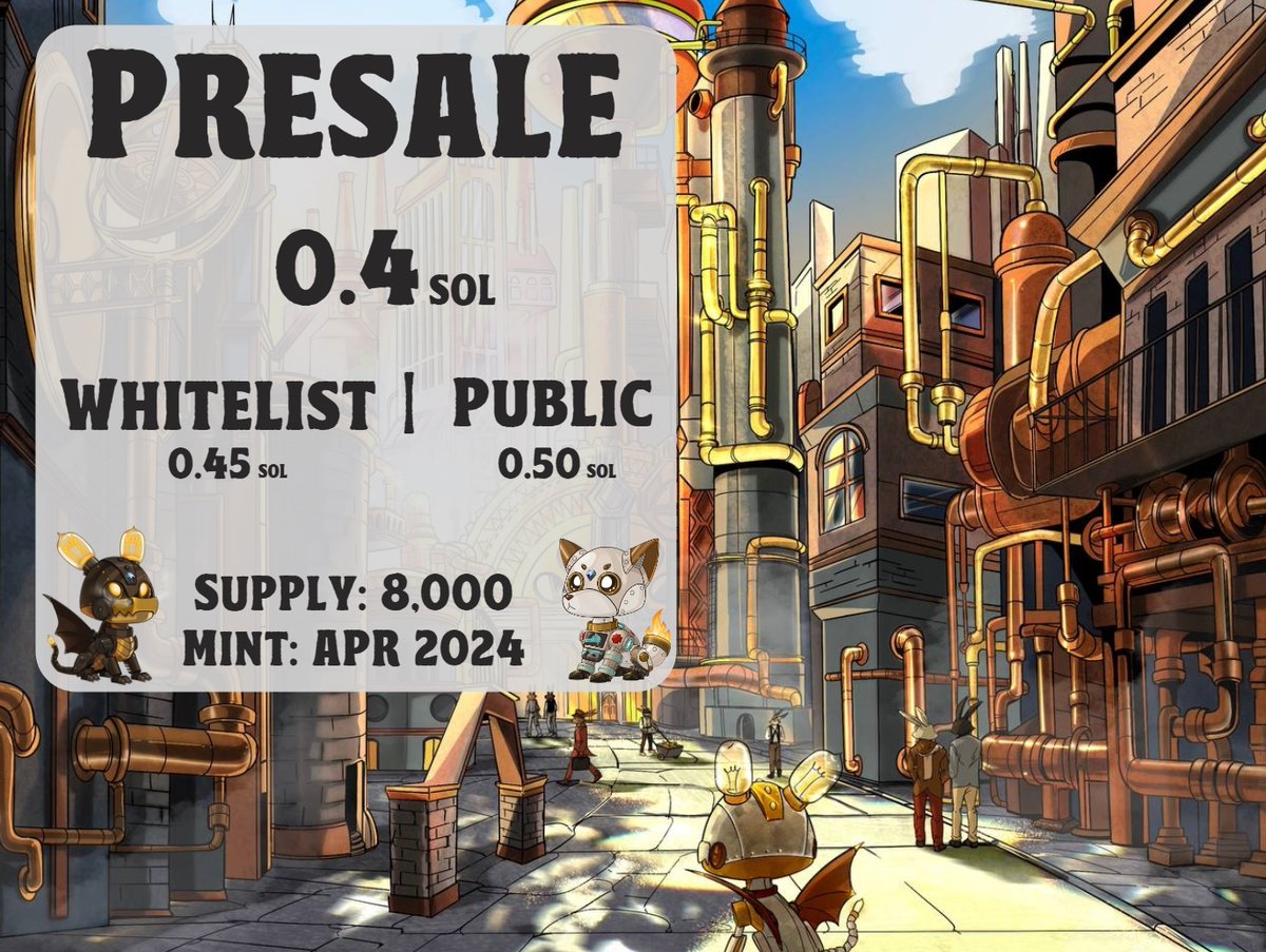 Elementerra_io's tweet image. 📜 Season 2 Presale Details 📜

✅ Presale | 0.40 SOL
✅ Whitelist | 0.45 SOL
✅ Public | 0.50 SOL
✅ Supply | 8,000
✅ Treasury | 800 (Leaderboards, in-game mechanics, etc.)

Presale Allocation by Rabbit Level 🐰
-Level 20-29: 1 Familiar
-Level 30-39: 2 Familiars
-Level 40-49: 3…
