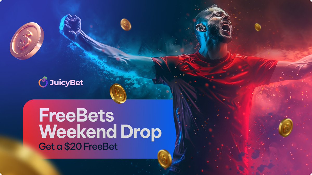 YourJuicyBets's tweet photo. It's that time of the week! FreeBets Weekend Drop! 🔥

Place a bet this weekend and unlock GUARANTEED #FreeBet!

🔸 Bet $10+, share your wallet in the comments, and score a guaranteed (!) $10 FreeBet.
🔸 Big bets ($10+) will land 10 lucky guys a whopping $20 FreeBet!

Act fast! #Giveaway open March 15-17. Make your weekend a winning one! 🏆
