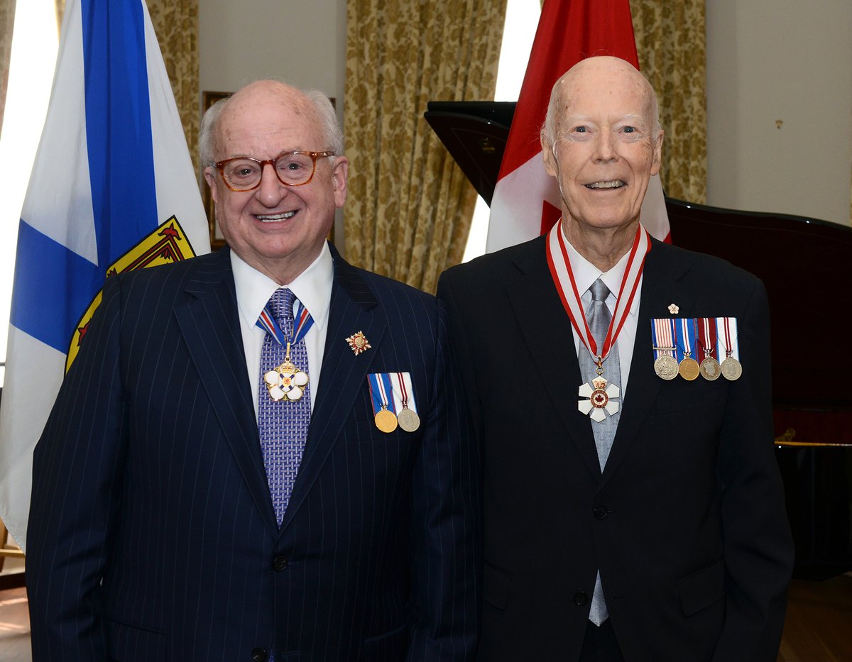 1/2 In Dec, the Governor General announced that Dr. The Honourable Ronald Stewart had been promoted from Officer of the Order of Canada to Companion of the Order of Canada. The Investiture took place at Gov House yesterday. @nsgov @nshealth #novascotia #Halifax