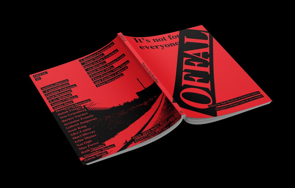 OFFAL @OffalIndustries Out on probation now: offal-industries.myshopify.com/products/offal… Feat. Thom Yorke, Slick Rick, JG Bollard, Max Porter, Actress, Mark Blacklock, Austin Collings... It's Wyndham Lewis' BLAST mag' butchered by Bill Gates' pre-millennium Word.