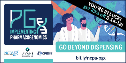 Prioritize patient well-being (and save 25 percent, March 14-18) by learning how to personalize medication regimens through #PGx. ⚕️ Embrace the power of genetics to enhance patient outcomes, safety, and your bottom line. bit.ly/3Tc6rkl. #pharmacy #communitypharmacy