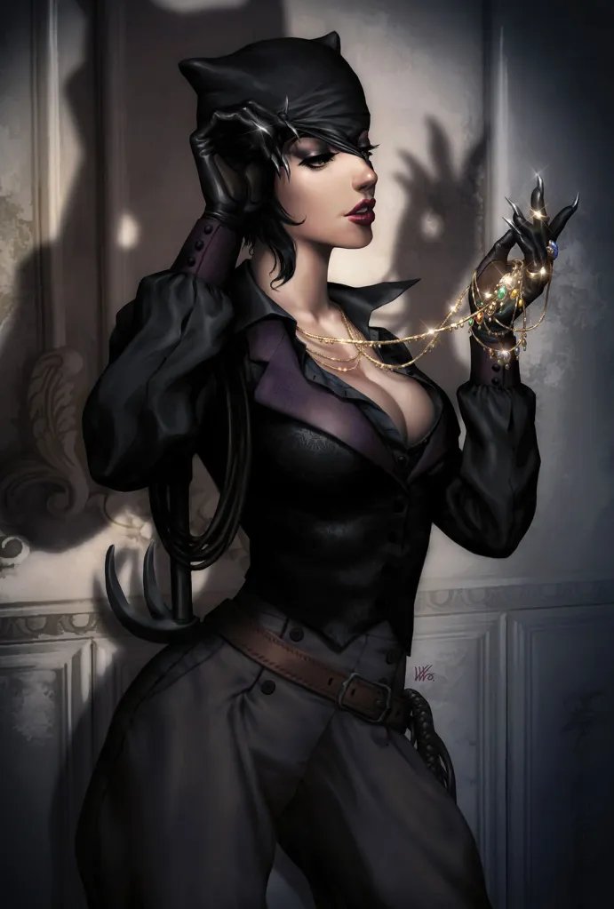 Catwoman variant for Batman: Gotham by Gaslight —The Kryptonite Age #1 by Kendrick Lim